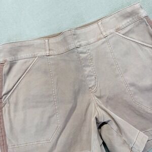 Spanx Shorts Womens 2X Stretch Twill 6" Pull On Tummy Shaping Mid Rise‎ in Bone